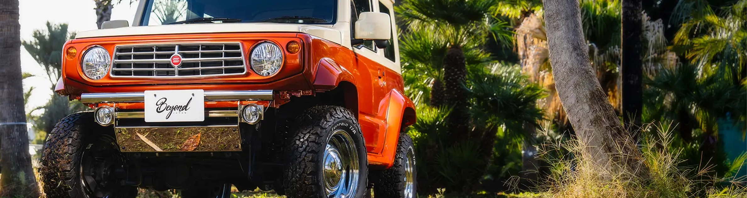 CODE 01 |アメリカンスタイルのジムニーカスタムパーツ：リベルテフロント&リアバンパーとフェイスグリルSu11の組み合わせ